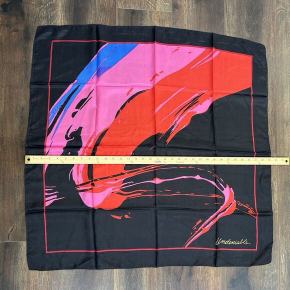 Vintage 90's NWOT Avon Billie Dee Williams Undeniable 100% Silk Scarf Abstract - Picture 8 of 10